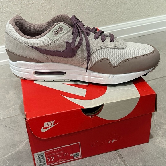NEW Nike Air Max 1 SC FB9660002 Light Bone/ Violet Dust Phantom Size 12 - Picture 4 of 11